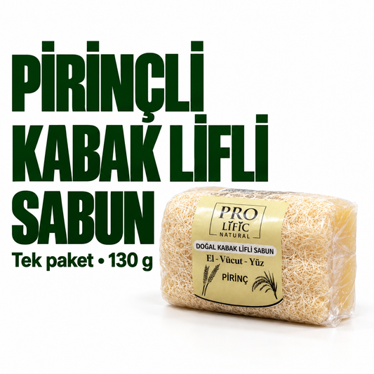 Doğal Kabak Lifli Pirinç Sabun